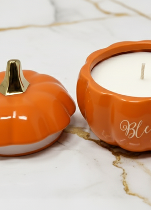 Our Gilded Pumpkin Vessels Luminate 365 Candles