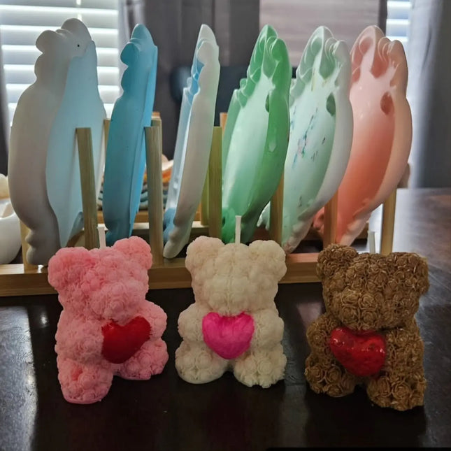 Velas GloBear con forma de corazón: un regalo precioso y considerado, ideal para baby shower y aromaterapia.