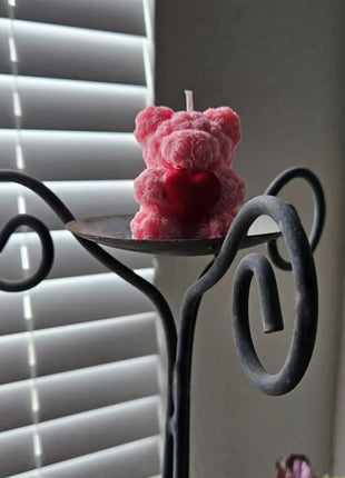 Bougies GloBear avec cœur, joli cadeau attentionné, cadeaux de baby shower, bougie d'aromathérapie décorative