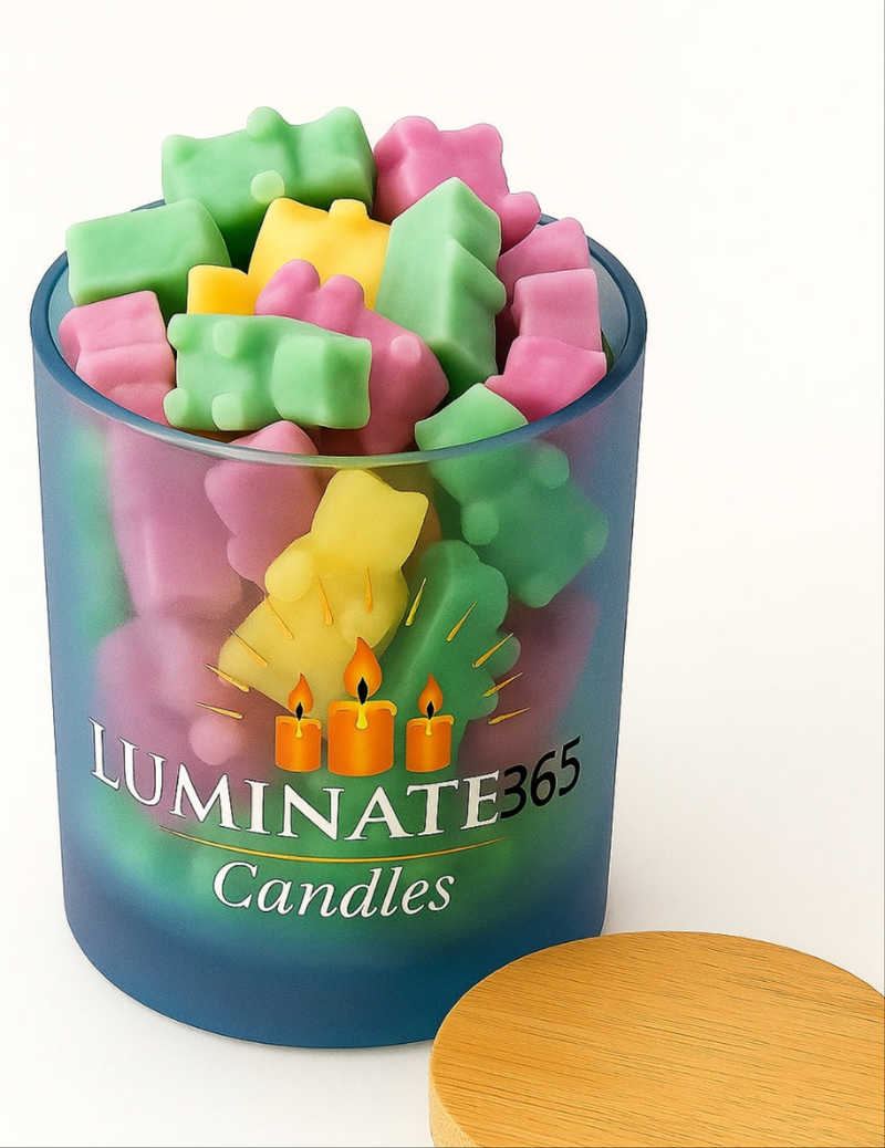 Luminate365 Wax Melts in Frosted Blue Jar – A Bright, Fragrant Experience - Luminate 365 Candles