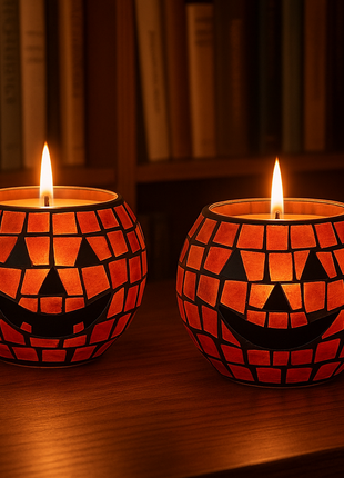 Luminate 365 Mosaic Pumpkin Candle