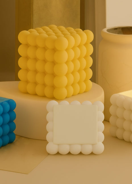 PureFocus Bubble Concrete Candle – Handmade Scented Art Decor Luminate 365 Candles
