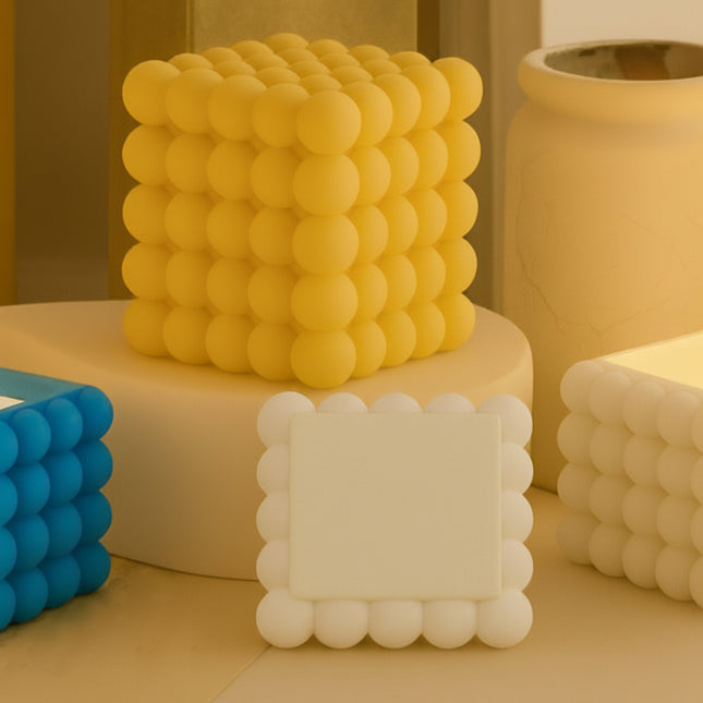 PureFocus Bubble Concrete Candle – Handmade Scented Art Decor Luminate 365 Candles