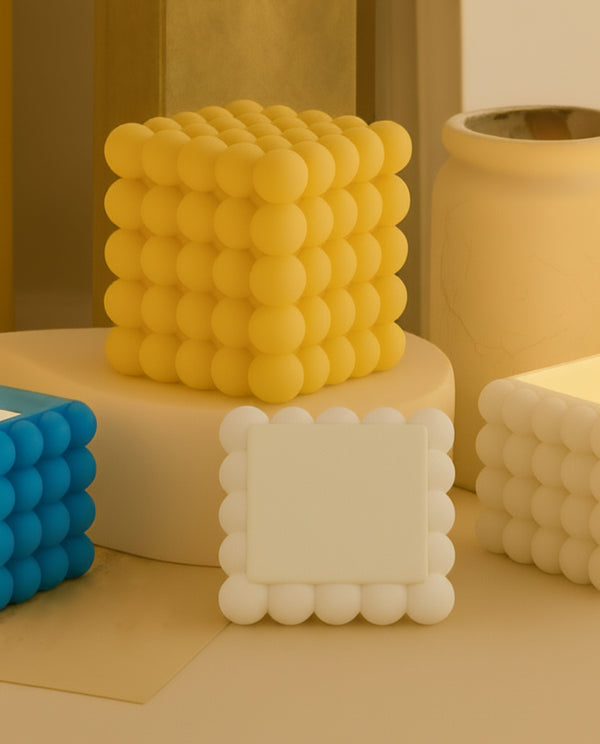 PureFocus Bubble Concrete Candle – Handmade Scented Art Decor Luminate 365 Candles