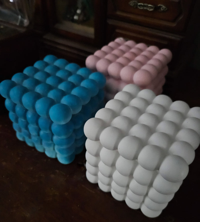 PureFocus Bubble Concrete Candle – Handmade Scented Art Decor Luminate 365 Candles