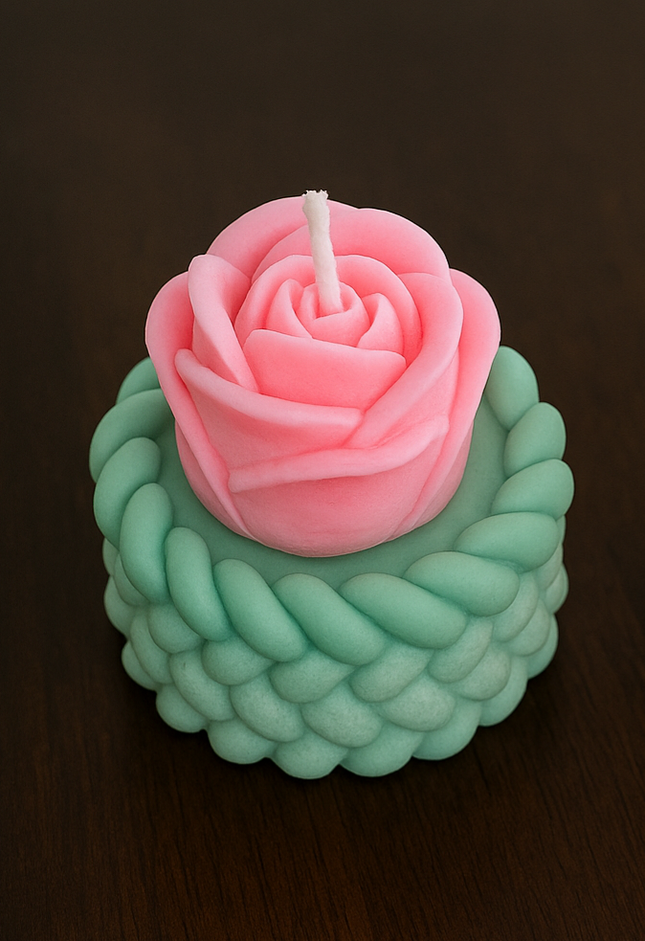 Inspire The Day Rose Candle – Handmade Candle with Daily Self Love Affirmations