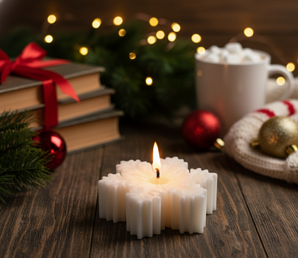 Star of Winter Snowflake Candle