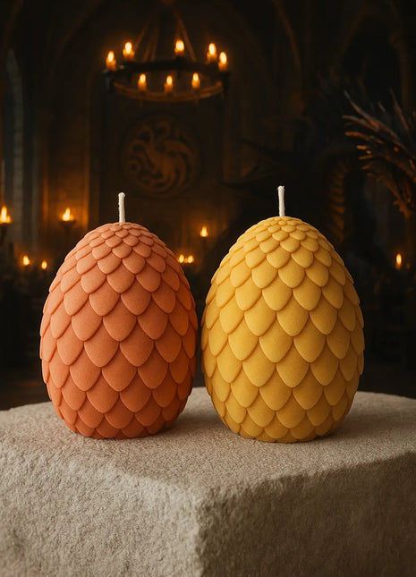 Brimfyre Egg Candle – Light the Way with Dragonfire Elegance