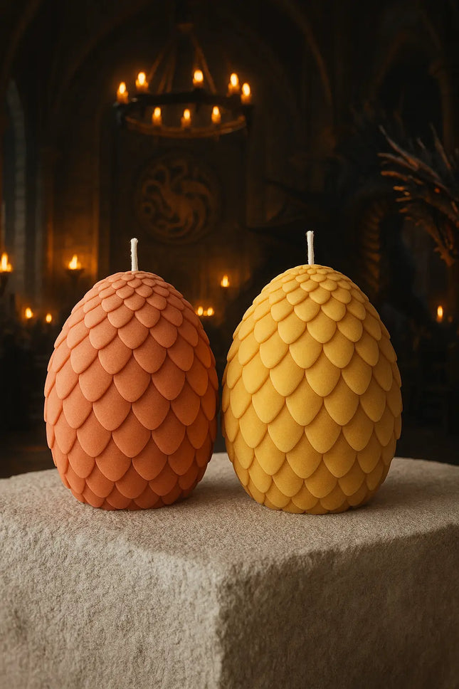Brimfyre Egg Candle – Light the Way with Dragonfire Elegance
