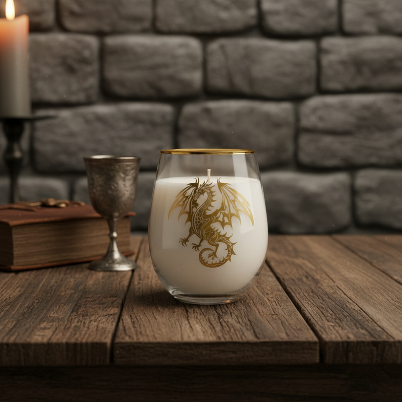 The Golden Wyvern Chalice Candle Luminate 365 Candles