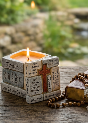 Scripture Stone Candle Luminate 365 Candles