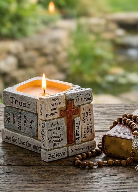 Scripture Stone Candle Luminate 365 Candles