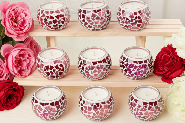 Mosaic Heart Candles Luminate 365 Candles