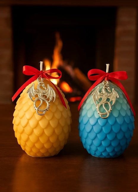 Brimfyre Egg Candle – Light the Way with Dragonfire Elegance