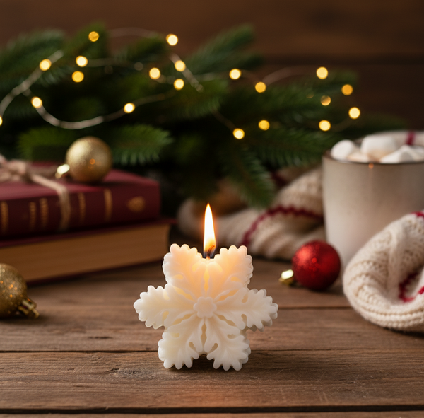 Star of Winter Snowflake Candle