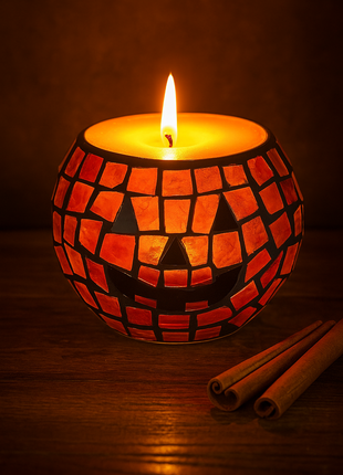 Luminate 365 Mosaic Pumpkin Candle